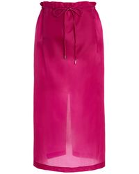 Kallmeyer - Regina Drawstring Silk Midi Skirt - Lyst