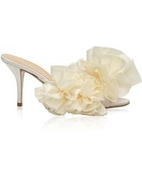 Magda Butrym - Flower-Detailed Satin Mules - Lyst