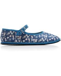 Vibi Venezia - Exclusive Riviera Floral Canvas Mary Jane Flats - Lyst