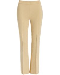 High Sport - Kick Stretch-cotton Knit Cropped Flared Pants - Lyst