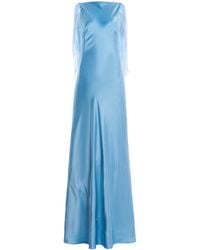 Christopher Esber - Exclusive Lattice Lace-Detailed Silk Maxi Dress - Lyst