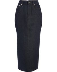 Givenchy - Tailored Denim Midi Skirt - Lyst