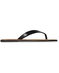 The Row - Beach Leather Flip Flops - Lyst
