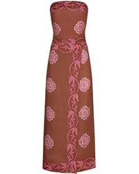 Johanna Ortiz - Ancient Linen Wrap Midi Dress - Lyst