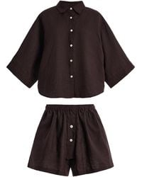 Deiji Studios - 03 Striped Linen Short Set - Lyst