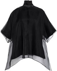 Brandon Maxwell - The Cali Tie-Neck Silk-Organza Blouse - Lyst