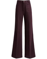 Victoria Beckham - Alina Cotton High-Rise Wide-Leg Jeans - Lyst