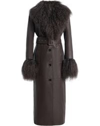 Stand Studio - Monica Belted Leather Coat - Lyst