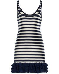Brandon Maxwell - The Sutter Ruffled Cashmere Mini Tank Dress - Lyst