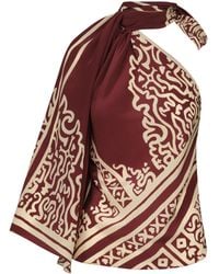 Johanna Ortiz - Frontier Poem Draped Silk Top - Lyst