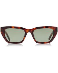 Saint Laurent - Cat-eye Tortoiseshell Acetate Sunglasses - Lyst