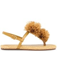 Ulla Johnson - Ingrid Pom Pom Leather Espadrilles - Lyst