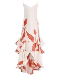 ANDRES OTALORA - Exclusive Arte Mio Tulip-printed Satin Maxi Dress - Lyst
