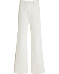 Jeanerica - St Monica Cropped Stretch High-rise Flared-leg Jeans - Lyst