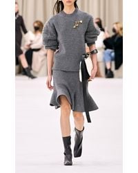 Jil Sander - Balloon Sleeve Cashmere And Alpaca Knit Top - Lyst