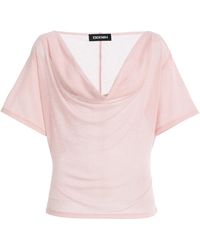 EB DENIM - Madeo Cowl Neck Jersey Top - Lyst