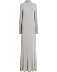 TOVE - Torra Metallic Ribbed-Knit Maxi Dress - Lyst