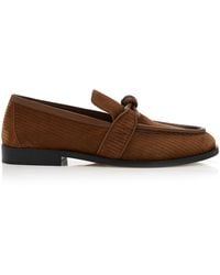 Bottega Veneta - Astaire Knot Suede Loafers - Lyst
