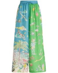 ALÉMAIS - Daria Silk Wide-Leg Pants - Lyst