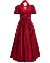 Rosie Assoulin - Exclusive All Tucked In Silk Midi Halter Dress - Lyst