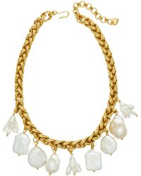 Brinker & Eliza Diana Pearl 24k Gold-plated Necklace - Metallic