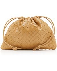 Bottega Veneta - Medium Drawstring Intrecciato Leather Clutch - Lyst