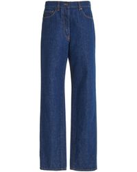 The Row - Borjis Selvedge High-rise Straight-leg Jeans - Lyst