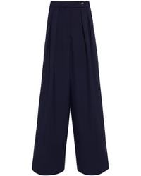 Dries Van Noten - Pamplona Pleated Wool-Mohair Twill Wide-Leg Pants - Lyst