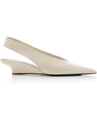 Totême - The Wedge-heel Leather Slingback Pumps - Lyst