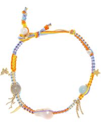 Joie DiGiovanni - Summer Dream Knotted Silk 18k Yellow Gold Multi-stone Necklace - Lyst