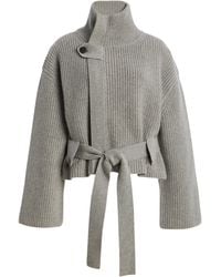 Brandon Maxwell - The Neal Belted Recycled-Cashmere-Blend Sweater - Lyst