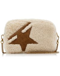 Golden Goose - Mini Star Shearling, Suede Crossbody Bag - Lyst