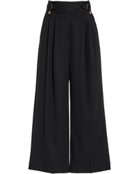 Straight trousers de By Malene Birger de color Negro pantalones de vestir y chinos de Pantalones de pernera ancha y palazzo Mujer Ropa de Pantalones 