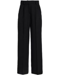 Oscar de la Renta - Wool-Blend Wide-Leg Pants - Lyst