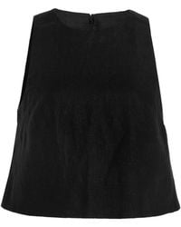 Posse - Exclusive Poppy Linen Cropped Top - Lyst