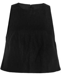 Posse - Exclusive Poppy Linen Cropped Top - Lyst