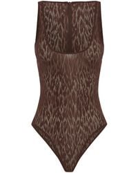 Alex Perry - Singlet Leopard Lace Bodysuit - Lyst