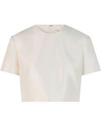 Heirlome - Eliza Cropped Silk Top - Lyst