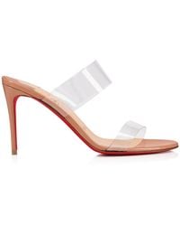 Christian Louboutin - Just Nothing 85mm Patent Pvc Sandals - Lyst