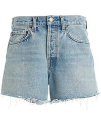 Agolde - Parker Long Denim Shorts - Lyst