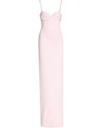 Brandon Maxwell Knit Bustier Gown - Pink
