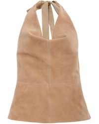 Jonathan Simkhai - Griffin Suede Halter Top - Lyst