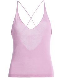 Ziah - Exclusive Sheer Knit Cotton-Blend Top - Lyst