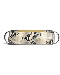 KHAITE - Donna Pyhton-Effect Leather Clutch - Lyst