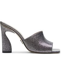 Paul Andrew - Arc Glittered Patent Leather Mules - Lyst