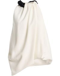 Brandon Maxwell - The Haze Embroidered Crepe Top - Lyst