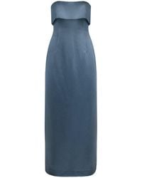 Bondi Born - Kobe Strapless Crinkled-Satin Maxi Dress - Lyst