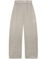 Cortana - Sal Linen-Blend Mid-Rise Wide-Leg Pants - Lyst