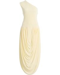 Brandon Maxwell - Exlcusive The Mila Draped Jersey Midi Dress - Lyst
