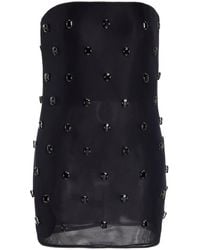 Brandon Maxwell - The Tilly Embroidered Strapless Mini Dress - Lyst